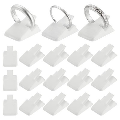 18-teiliges Plastik-Ring-Display-Clip für Nachtisch Schlafzimmer, Weiß