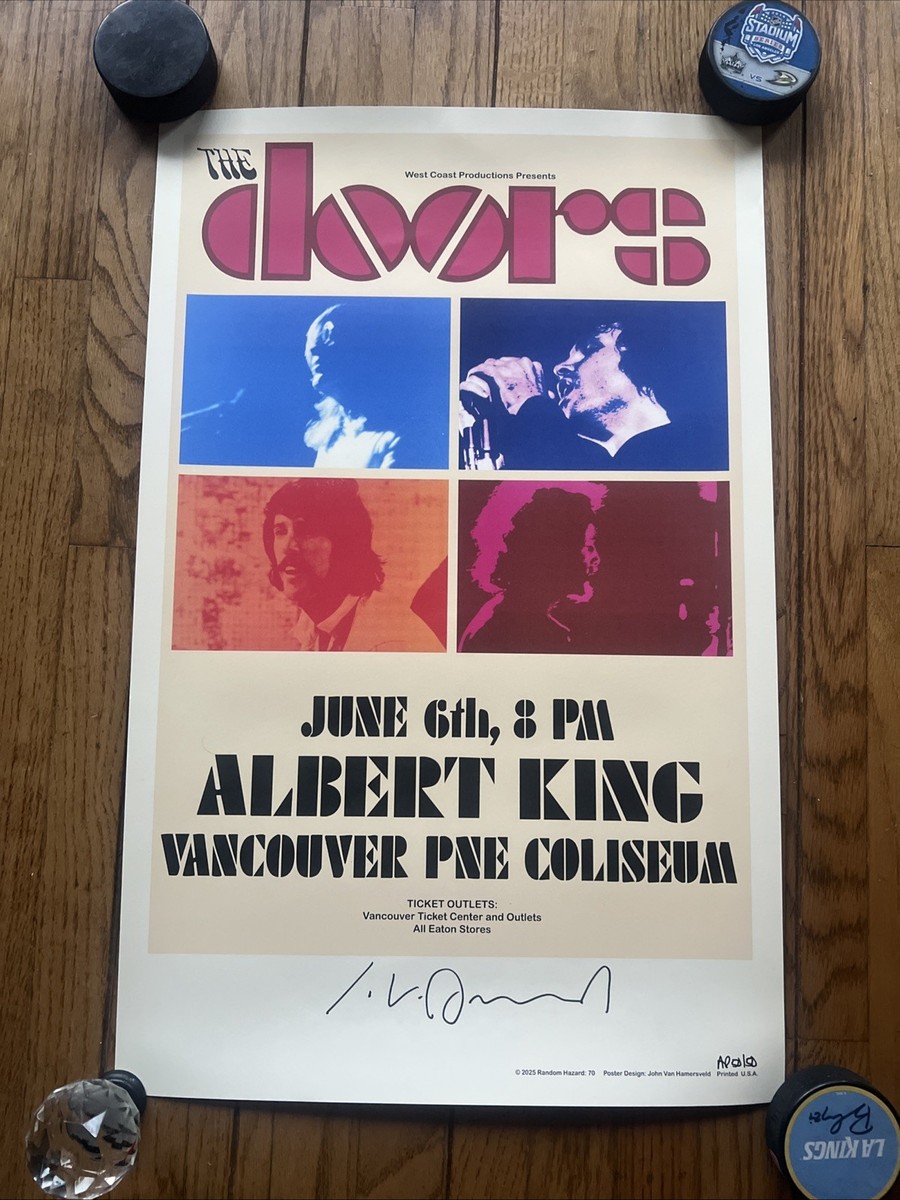 The Doors June 6, 1968 Albert King Vancouver Signed Hamersveld