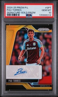 Panini Prizm Premier League 24/25 Pau Torres Gold Prizm Signature