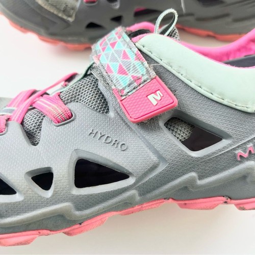Merrell Girls Hydro 2.0 Waterproof Sandals Hiking Shoes Gray Pink Sz 5 Youth - Picture 8 of 9