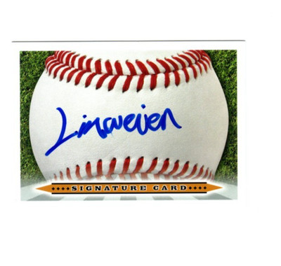 Wei-en Lin Taoyuen Taiwan autograph signature baseball card A's