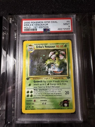 Pokémon Erikas Venusaur Gym Challenge Holo Card 4/132 1st Edition Rare PSA 9
