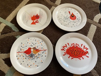 Fishs Eddy West Elm ❤️ Charley Harper CARDINAL Dessert Appetizer  Plates, 7