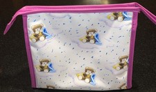 Ross Similac 1996 White with Purple Trim Bears Mini Diaper Bags Bottle Bag Zips