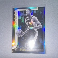 Topps 2025-26 Topps Chrome De'Aaron Fox San Antonio Spurs Basketball #196