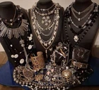 79+ Pc Vtg-Now Black & White+ Spring Retro Boho Estate Costume Jewelry 5+# LT21