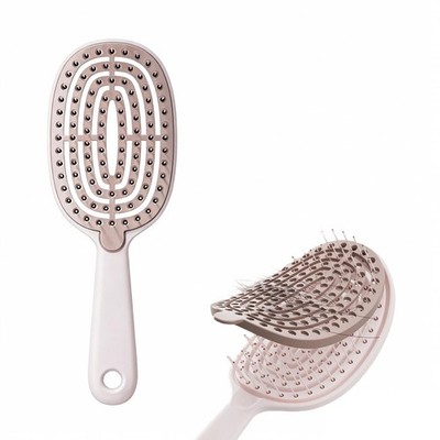 Self Cleaning Hair Brush - Curved Vented Design for Faster Blow Drying,Works ...