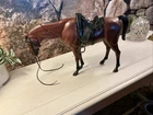 Louis Marx Toys 1960s Articulated Head Horse w/ Saddle Bags Made In U.S.A.