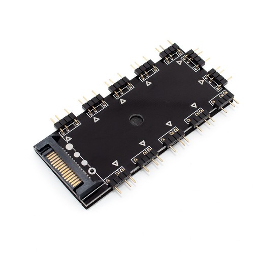 5V/3Pin ARGB Fan PWM HUB 1 To 12 Multi Way PWM Cooler Fan Hub Splitter(SATA) New - Afbeelding 2 van 6
