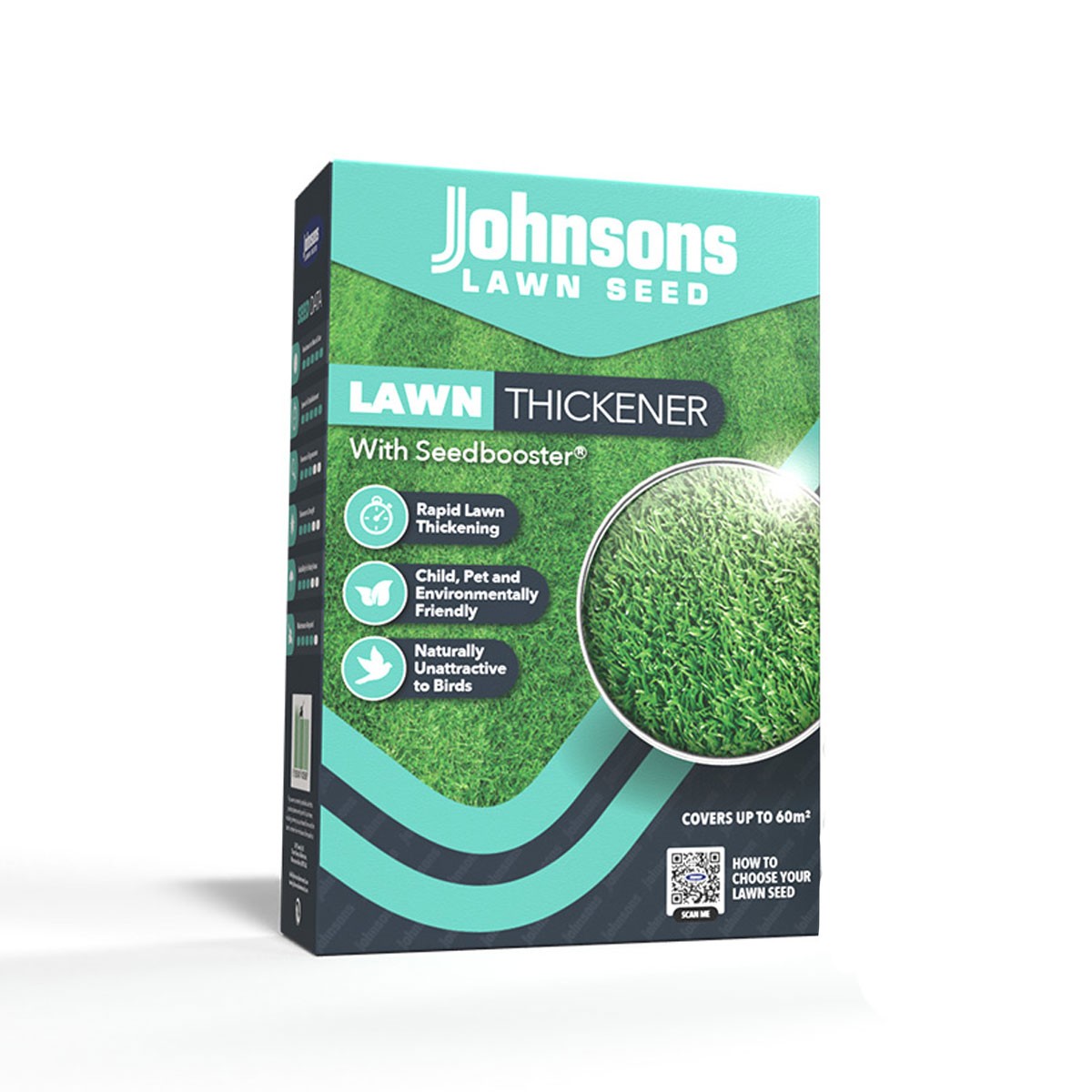 Johnsons Lawn Gardening Thickening Ryegrass Lawn Grass Seed - 1.5kg 60 sqm