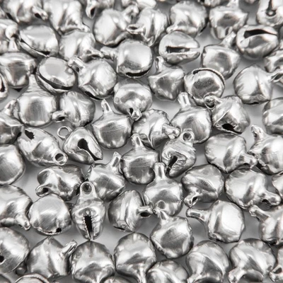 ca. 50/130/260/520/1040x St Glöckchen Silber Kleine ca. 7,5 x 9,5 mm A20 Glocke - Bild 1 von 4