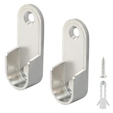 20 Pack Oval Closet Rod End Supports Flanges, Heavy Duty Zinc Alloy Wardrobe ...