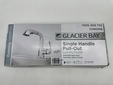 Glacier Bay Dunning Single-Handle Pull-Out Laundry Faucet Dual Spray Chrome