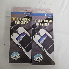 Solaray Black Cell Phone Lanyard And Strap With ID Pocket Lot Of 2 New
