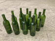 Green Wine bottles, case 12 750ml flat-bottom bordeaux-style, cork enclosure