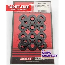 Manley 42347-16, Set of 16 Black Steel 1.535 Spring Cups - .570 Id Performance