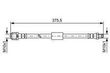BOSCH Bremsschlauch 1 987 481 608 für MERCEDES KLASSE W212 S212 CLS Model C218