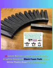 15 CC Nrrw AS GR Black Foam Pads + 18 Classic Brown Felt Pads 8-track tape