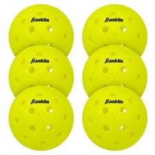 NEW Franklin X-40 Pickleball Outdoor Ball Set of 6 Optic Yellow FREE SHIPPING