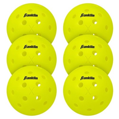 NEW Franklin X-40 Pickleball Outdoor Ball Set of 6  Optic Yellow FREE SHIPPING