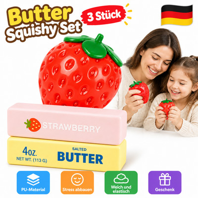 Weich Butter Squishy Set 3tlg Anti Stress Spielzeug Quetschspielzeug Kinder DHL
