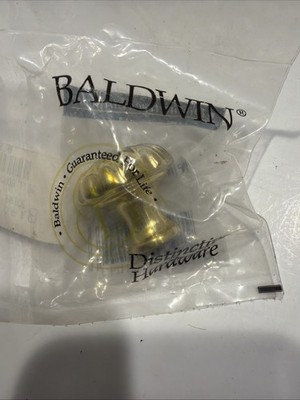 Baldwin 4981-030 Melon 1.25  Brass Finish Cabinet Knobs NOS