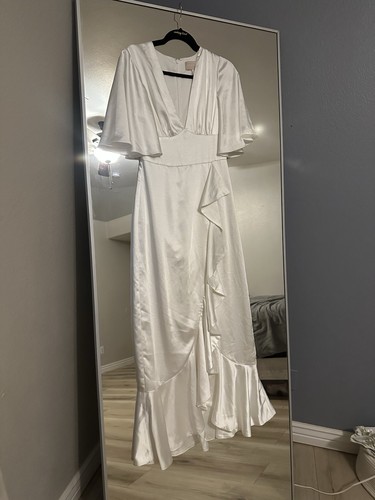 Keepsake Way back Midi Dress Ivory
