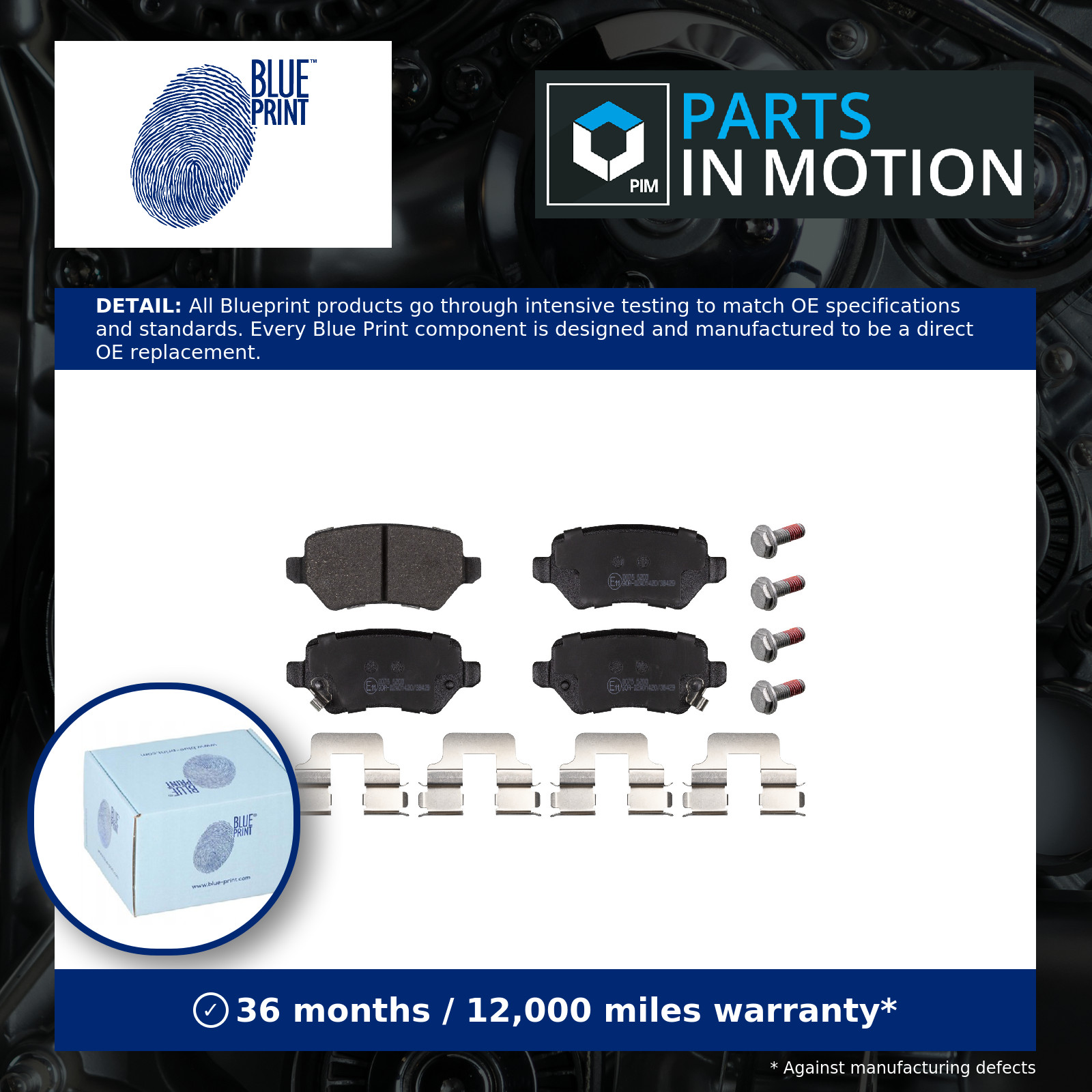 Blueprint ADG042116 Brake Pad Set Rear Fits Kia Ceed Venga Opel Vauxhall - Image 3