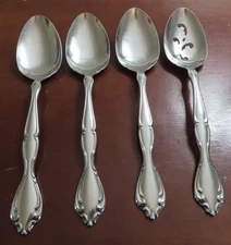 Oneida CANTATA Set of 4 Serving Spoons Community Stainless Glossy Flatware Lot B