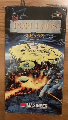 POPULOUS Super Famicom Nintendo CIB