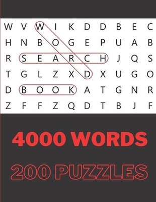word search book for adults - 200 puzzles - 4000 words by Badreddine Design Pape