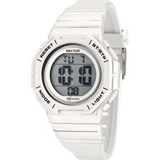 Orologio Sector Ex-50 R3251314003 watch Silicone Bianco Digitale crono Unisex