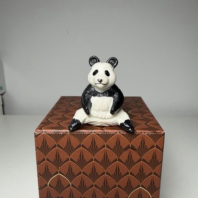 Vintage 1997 M.E.G. Panda in meiner Tasche Figur - seltene sitzende Baby Jungtier Figur