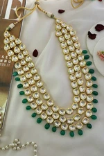 Indian Pakistani Bridal Kundan Mala Haar Necklace Earrings Tikka Jewellery Sets