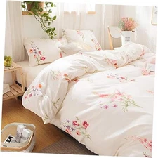  Botanical Floral Comforter Set Pink Flowers Comforter Set Pink Queen Offwhite