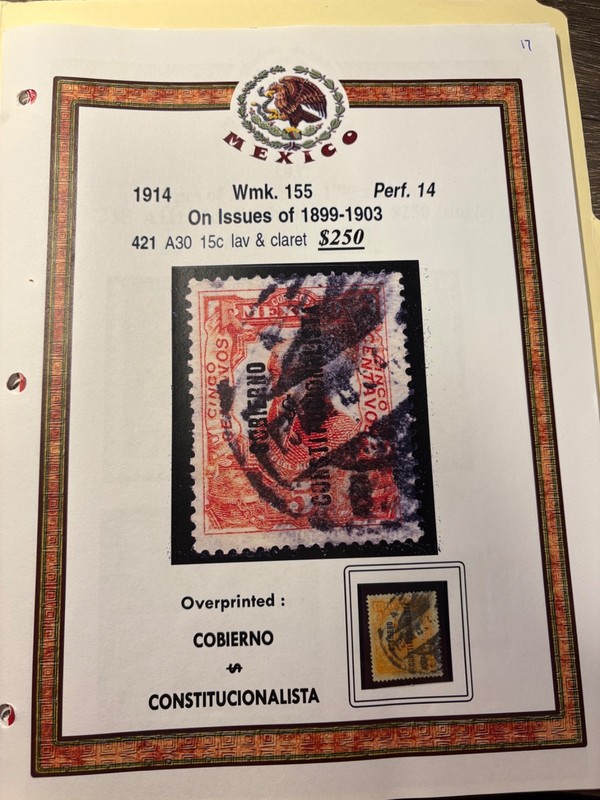Mexico Interesting Group of 17 Sheets with Varieties Errors No Certs Sold As-Is