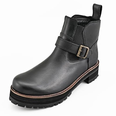 Daytona Men's Motorcycle Riding Boots Genuine Leather with Thick Sole Side Gore