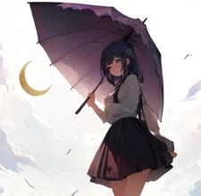 woman with a umbrella ai art