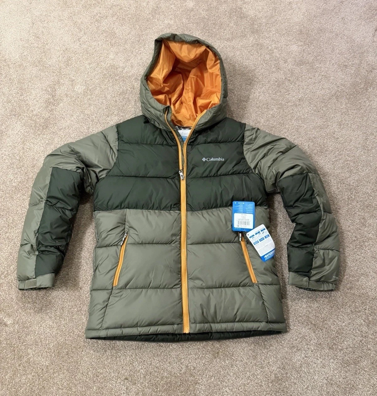 NEW Columbia Pike Lake II Hooded Puffer Jacket Green Orange Youth Boys MEDIUM
Opens in a new window