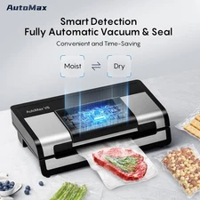 Automatic Vacuum Sealer Machine 95Kpa Food Saver w/ Cutter & Bags Silver