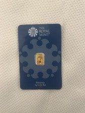 Royal Mint Britannia 1g Gold Bar 999.9 Fine Gold 24K Mint Condition Sealed