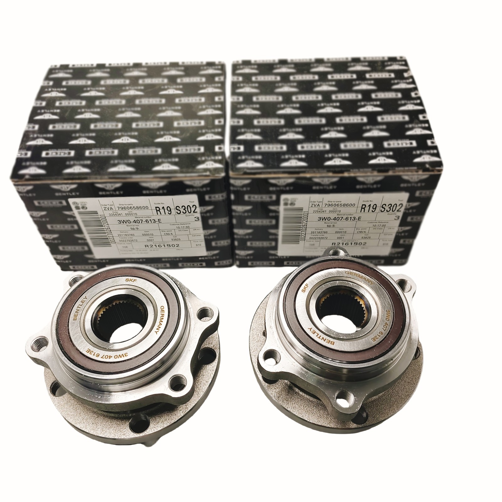 Bentley Continental GT 2004 Hub bearing assemblies Set P/N 3W0407613E