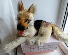 Vintage Steiff Arco German Shepherd Dog 1950s Mohair 35cm 2335,00 Tag ...