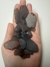 Brown Genuine Sea Glass, Lot Of 22, Various Locations