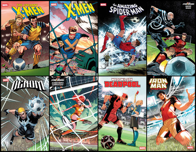 Marvel Soccer Variant Set | 8 Covers | Spider-Man X-Men Venom | 7/8 Presale
