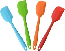 Silicone Spatulas, 11 inch Rubber Spatula 11 inch, Blue, Red, Green, Orange 