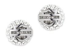 Harley Davidson Women's B S Round Bling Fireball Stud Earrings 34G00201