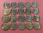 1964 JOHN F. KENNRDY SIVER HALF DOLLARS. FULL ROLL OF 20. UNCIRCULATED, STUNNING