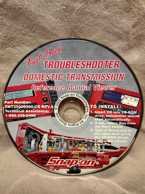 Snap-On Fast Track Troubleshooter Domestic Trans Manual Viewer CD ZMT25006900