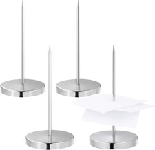 TSHAOUN 4 Pcs Paper Memo Holder, Receipt Spike Paper Spike Receipt Bill Ticket N